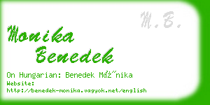 monika benedek business card